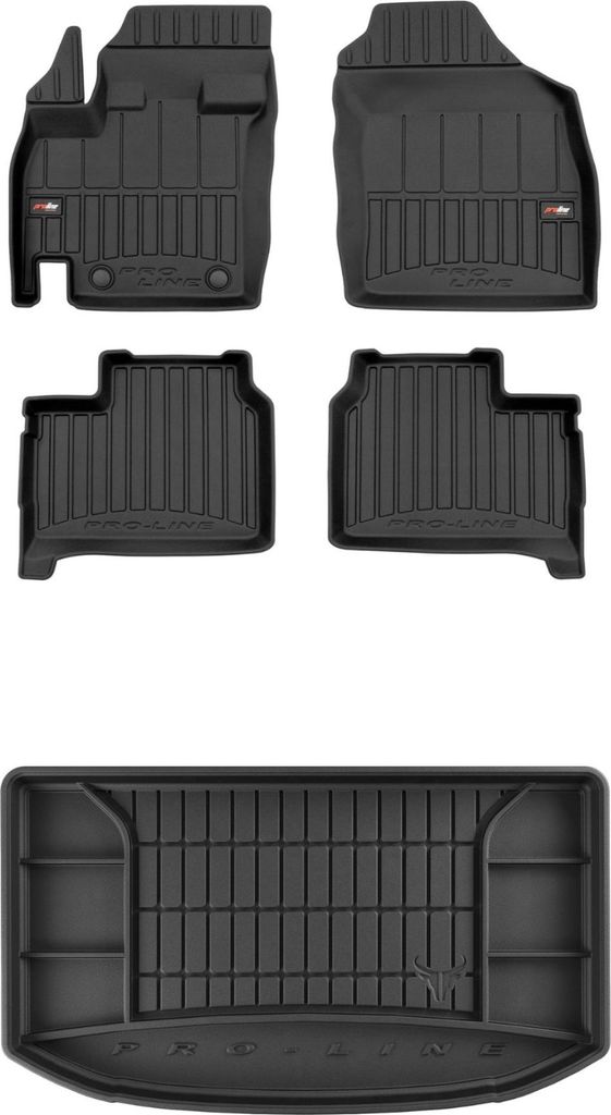 FROGUM Gummimatten Auto Fußmatten + Kofferraummatte für Suzuki Ignis III ab 2016