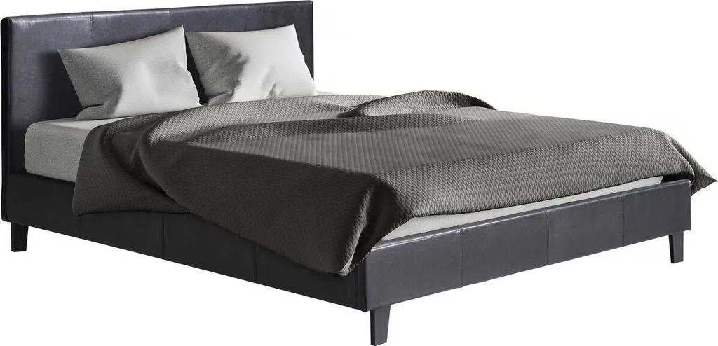 Lit complet Lina noir 160 x 200 cm pour optimiser votre sommeil