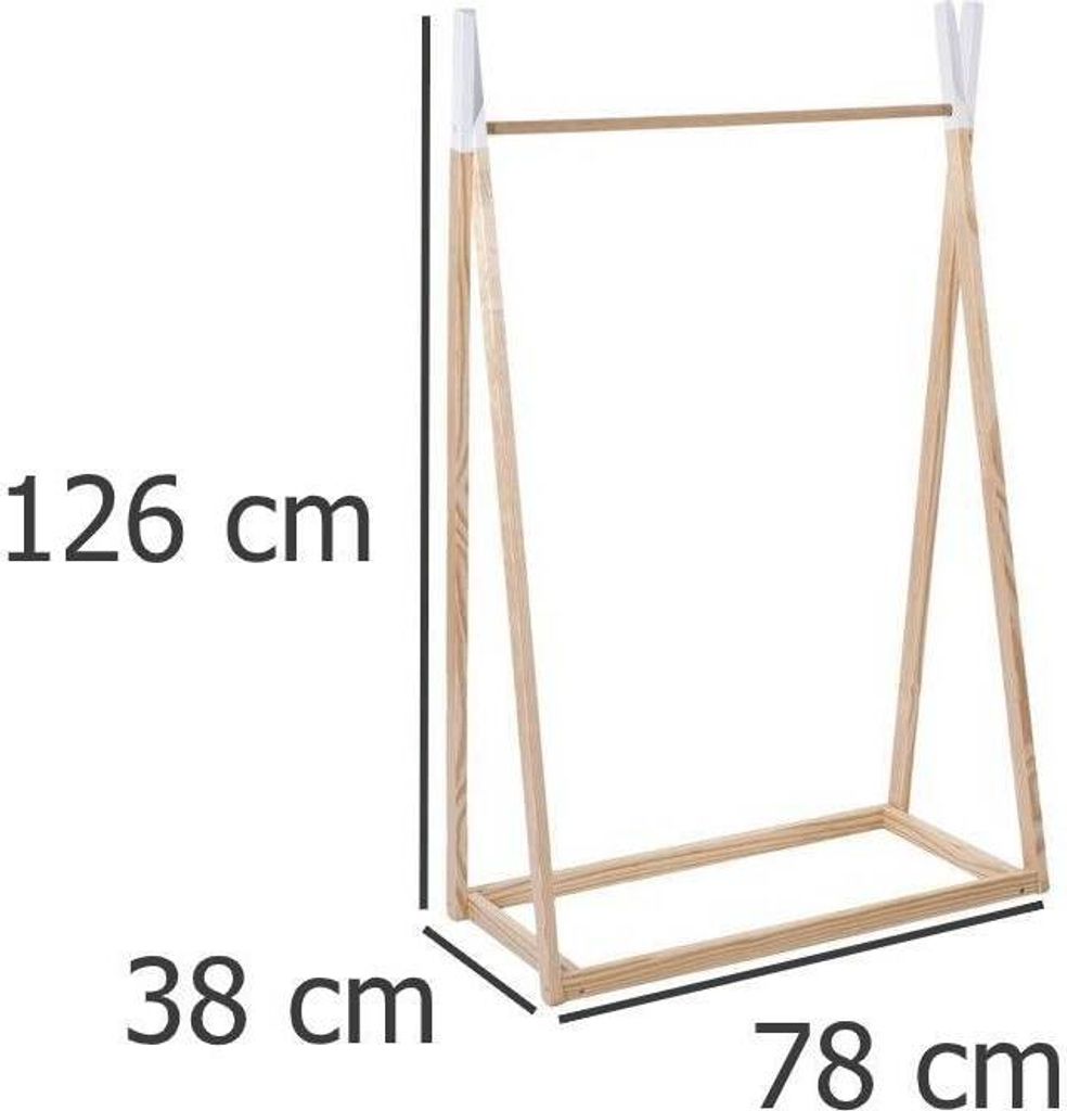 Atmosphera Detský drevený vešiak teepee Obrázok produktu 5