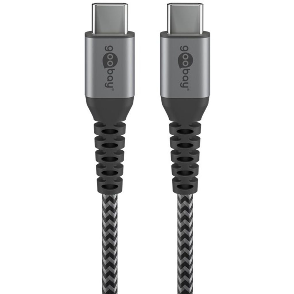 Goobay 49301 USB kabel USB 2.0 0,5 m USB C černý, šedý Obrázek produktu 
