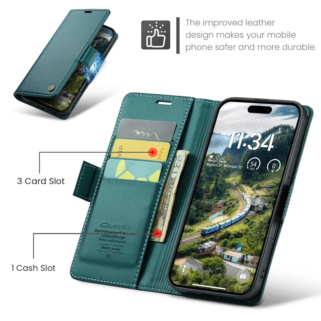 iPhone 17 Pro Max Case - Wallet Detachable Phone Case - Custodia magnetica rimovibile per telefono con portafoglio, supporto per ricarica wireless, con porta carte e protezione RFID - JACE