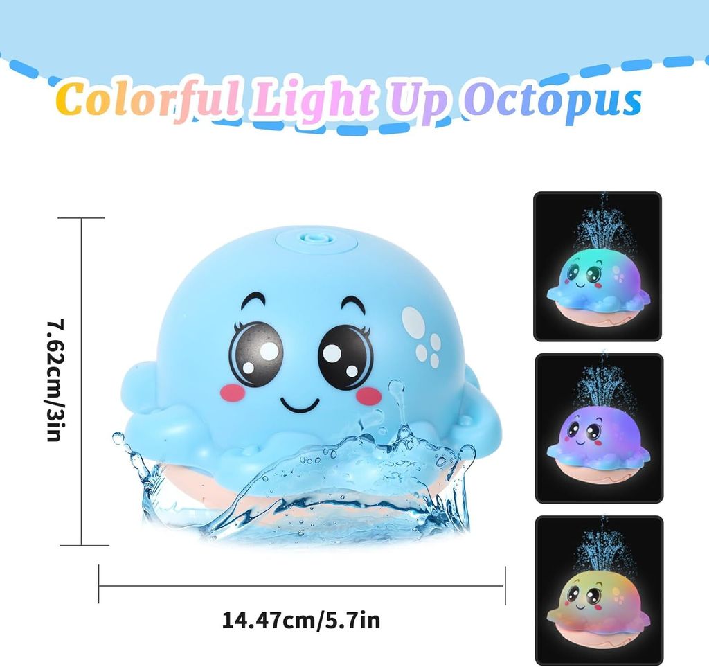 Baby Badewannenspielzeug Krabbe - USB Aufladbar Mit Musik Und Blasen