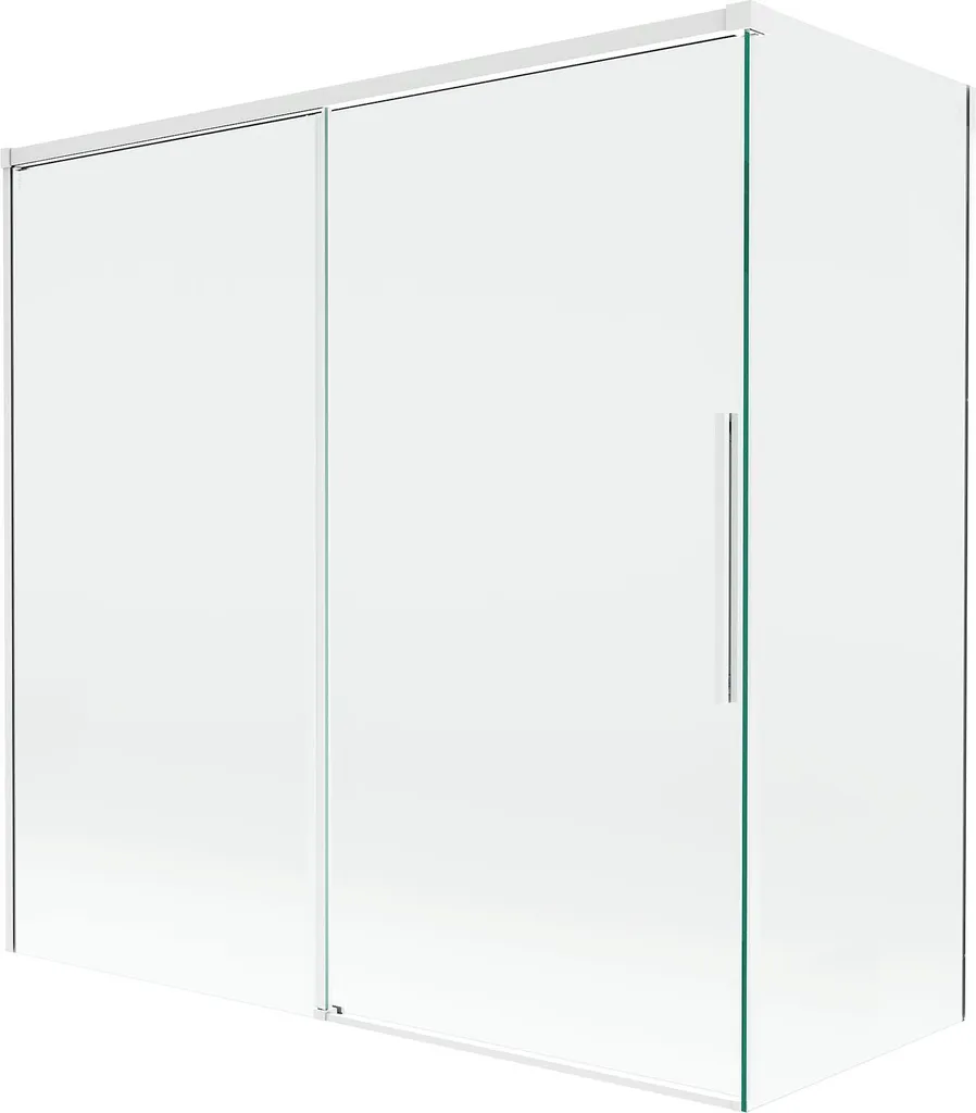 Écran de baignoire 160 cm blanc Mexen Rox pour éviter les éclaboussures sol