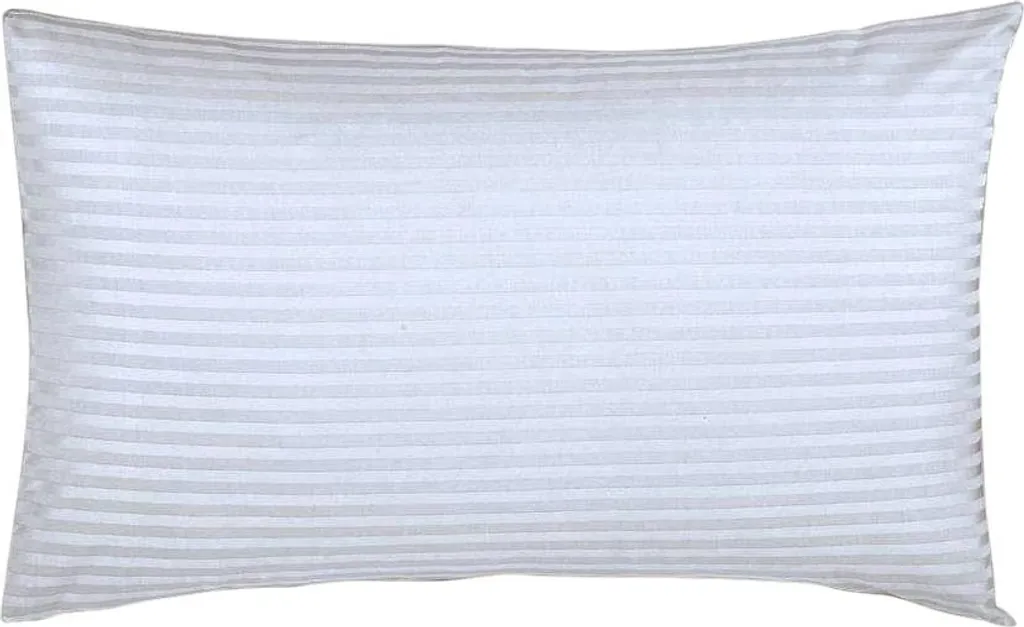 Housse de coussin satin Belledorm rayée 540 fils BM192 (2 pièces) Blanc