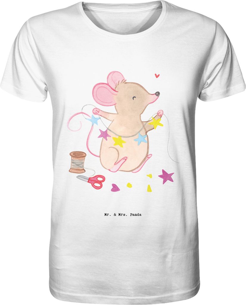 Mr. & Mrs. Panda Tshirt Maus Basteln Größe S - Weiß - Geschenk, T-Shirt, Herren, Kreatives, Basic-Shirt, shirt, Herren-T-Shirt, DIY