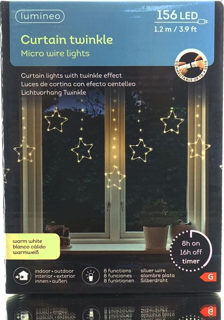 Lumineo Micro LED star twinkle koristevalosarja Produktbild 