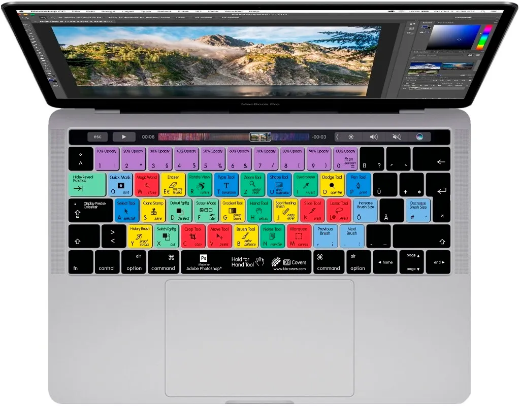 Accessorio MacBook Pro Photoshop Copritastiera Layout Tedesco