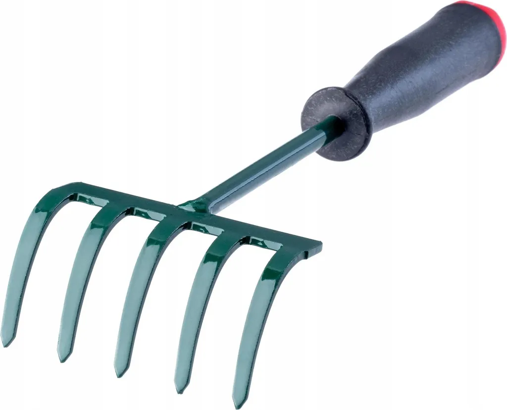 Rastrello da Giardino con Zappa 25cm: Attrezzo Manuale 5 Denti Robusto