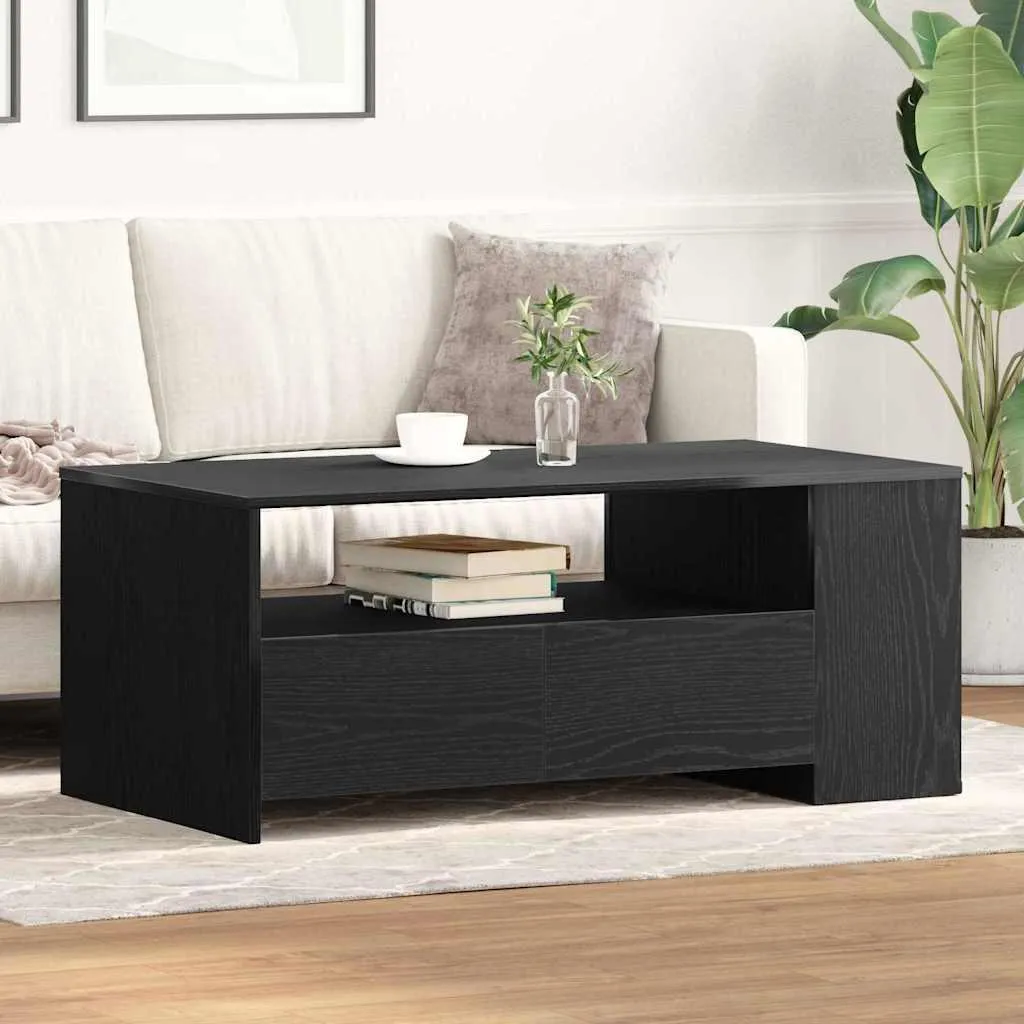 Tavolino di design in rovere nero 102 x 55 x 43,5 cm in legno - Tavolini 2025 Nuovo9545758 1pacco
