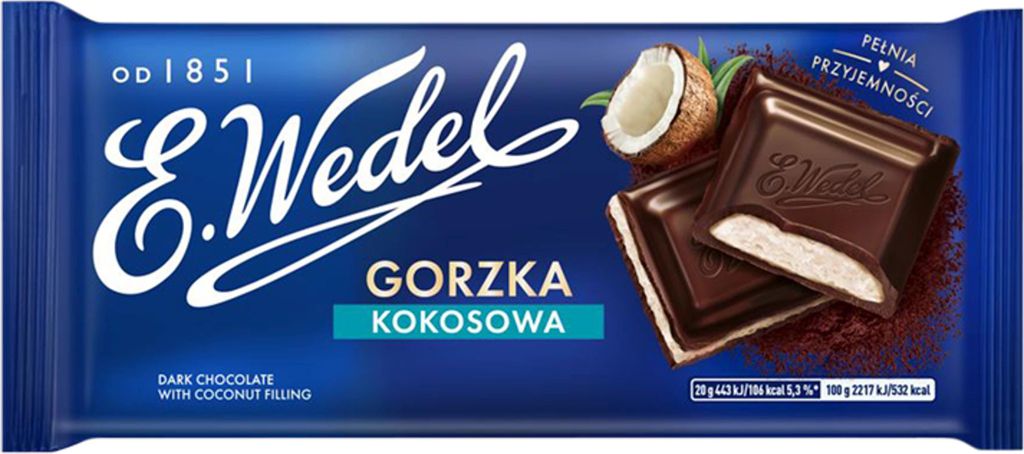 Wedel Hořká čokoláda s kokosem 100 g Obrázek produktu 