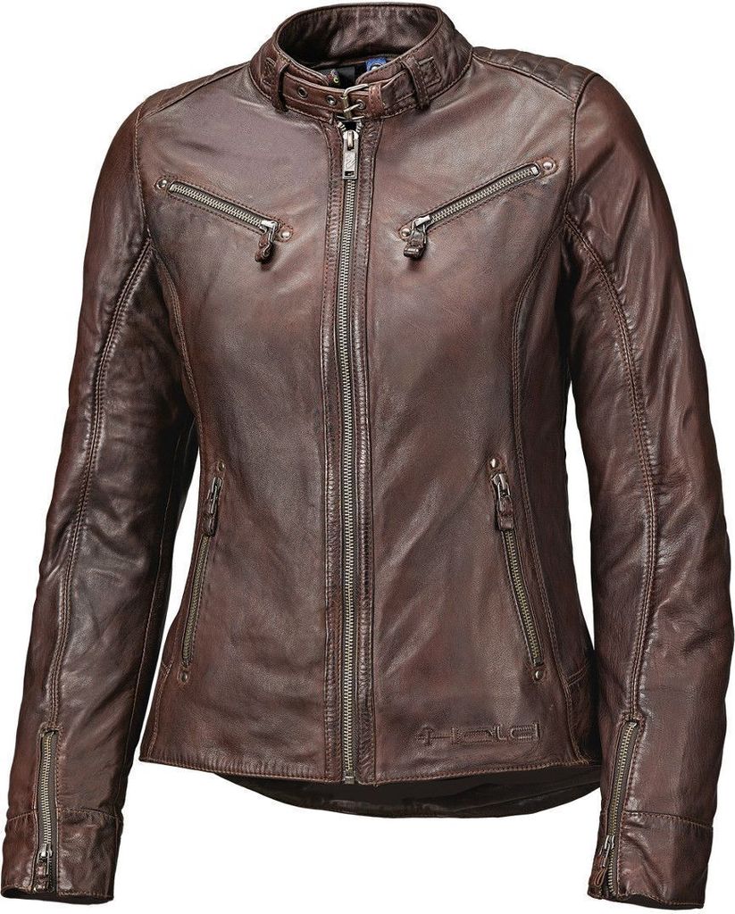 Held Sabira Damen Motorrad Lederjacke, braun, 34