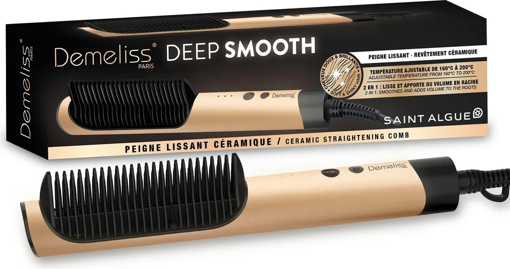 Spazzola Lisciante Saint Algue Demeliss DEEP & SMOOTH Gold - Capelli Lisci