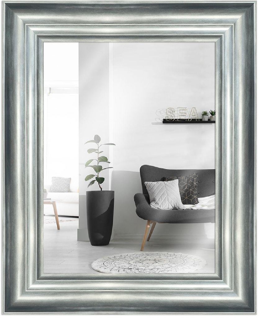 MendeFrames H240 Wandspiegel Modern Silber 60x60 cm