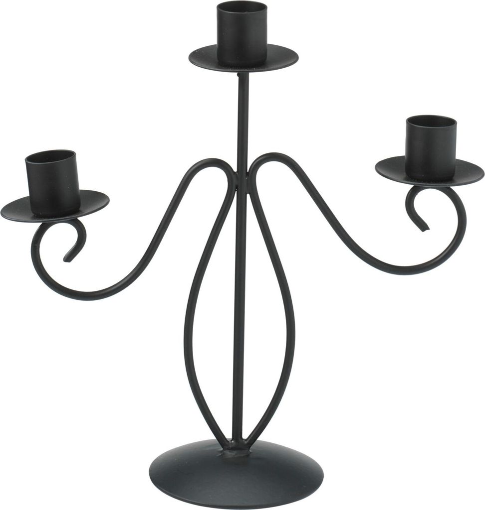 Chandelier à trois branches, métal, 22 cm Image du produit 