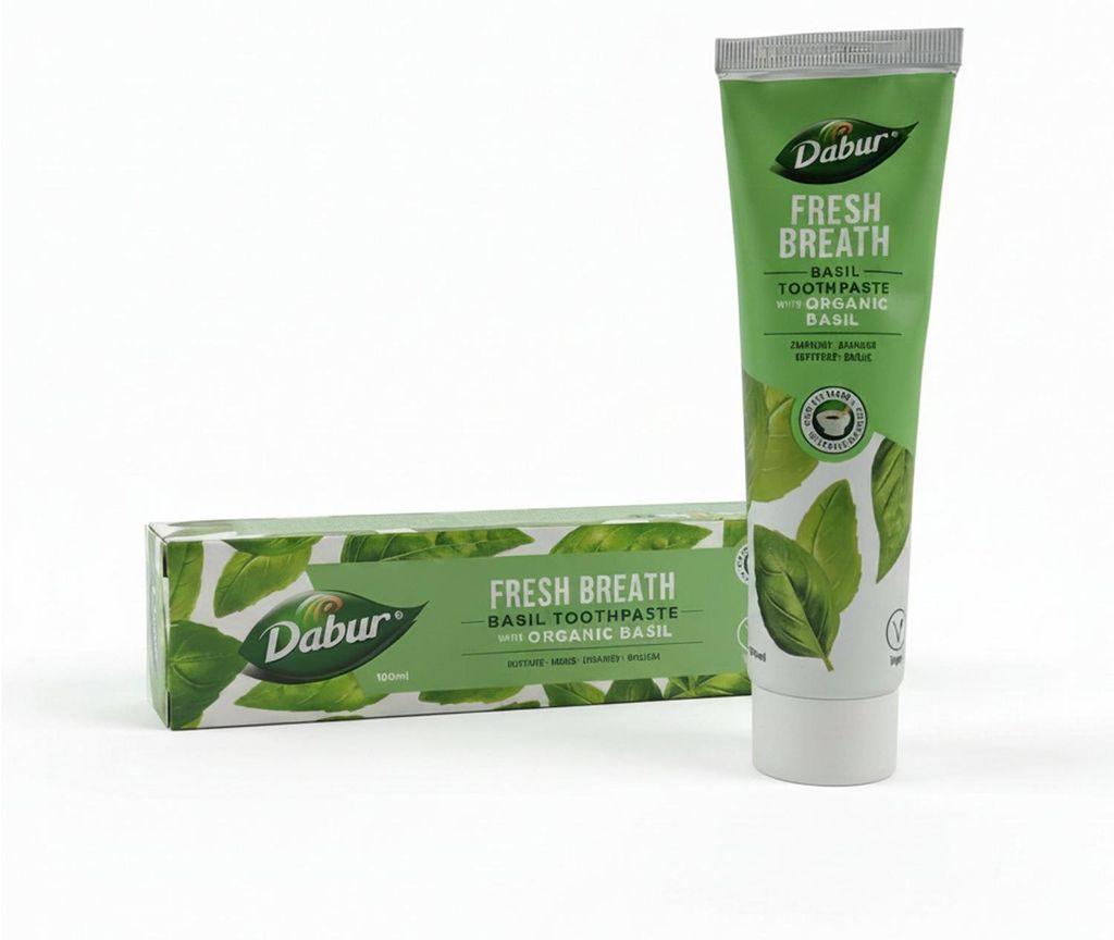 Dentifrice Dabur au basilic, 100 ml Image du produit 