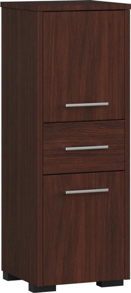 Armoire haute KORALIA D2SZ1 wengé 85x30x30 cm pour salle de bains
