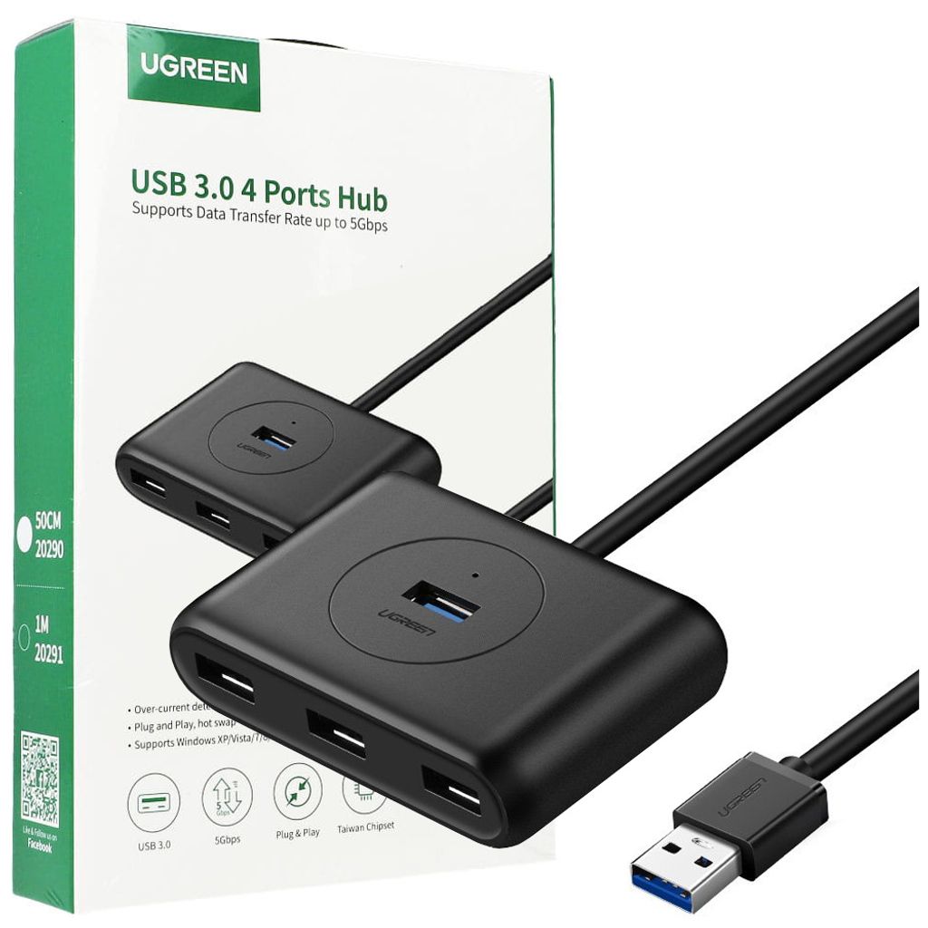 Ugreen HUB 4x USB 3.2 Gen 1 schwarz Produktbild 
