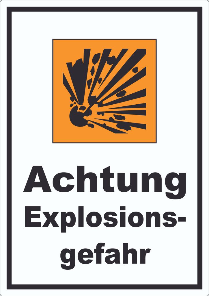 Aufkleber Gefahrensymbol Explosionsgefahr A9 (37x52mm)