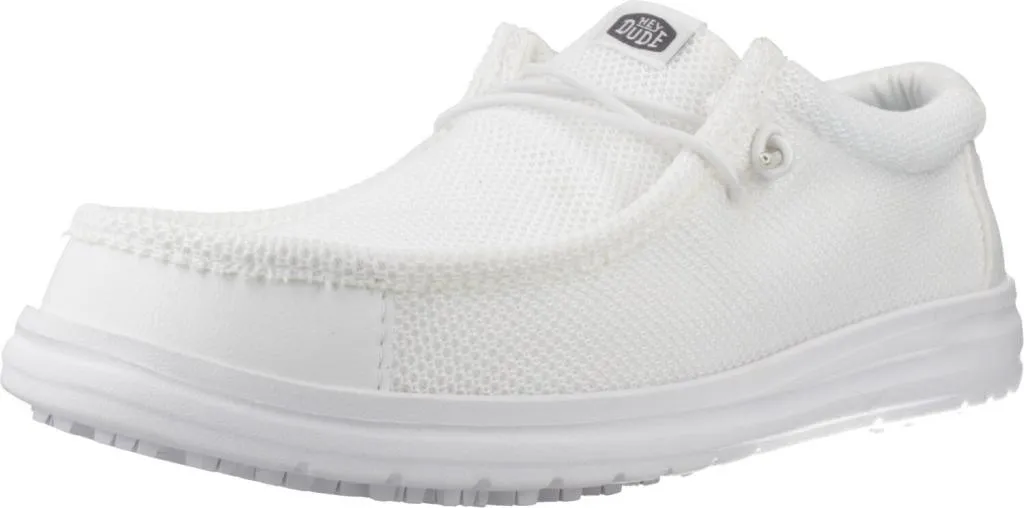 Chaussures de marche Hey Dude Wally Work blanches idéales pour les voyages