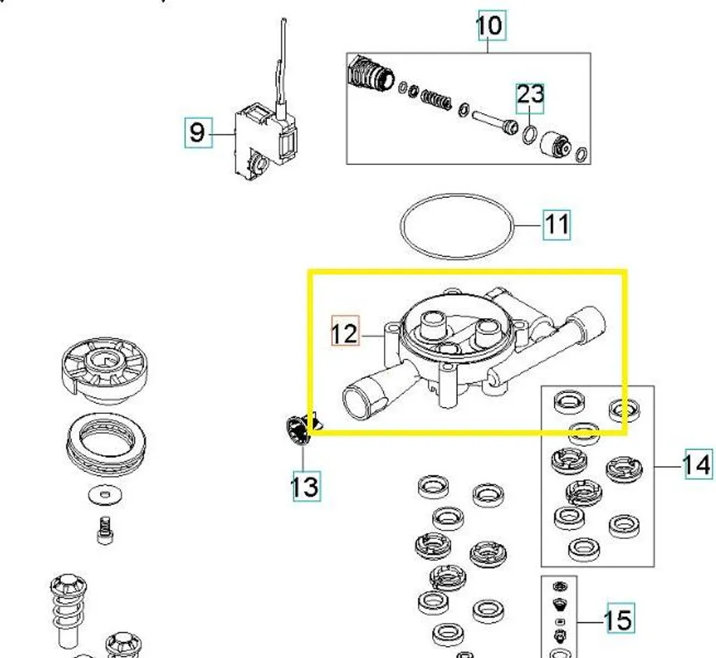 Pompe bloc-cylindres PW235 Husqvarna 592617615 pour Nettoyeur Haute Pression