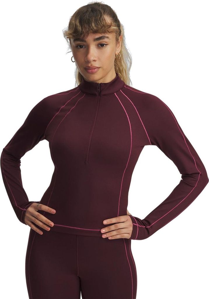 Under Armour Ua Coldgear Textured 1/2 Zip 600 Dark Maroon Xl