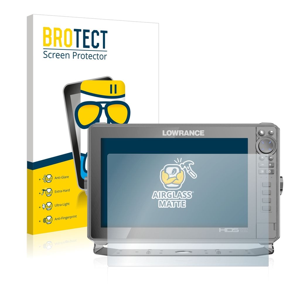 BROTECT Entspiegelungs Schutzglas für Lowrance HDS Live 12" Schutzfolie Panzer Folie Glas Display Schutz matt