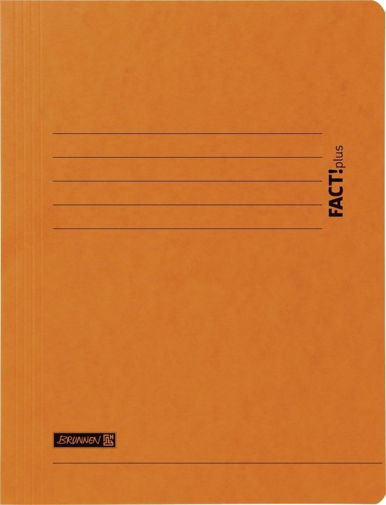 Sammelmappe Fact! A4 375g/qm Karton orange Packung mit 10 Stück