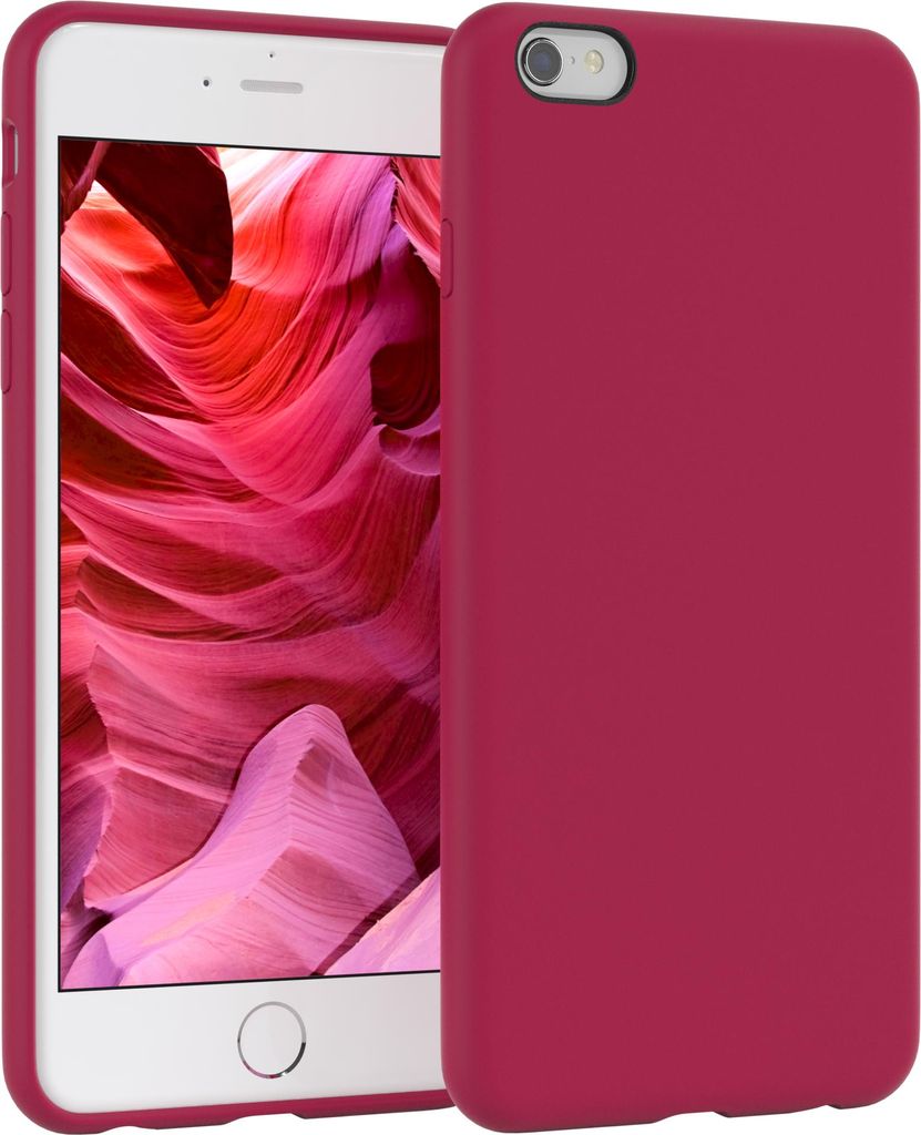 EAZY CASE Silikonhülle für Apple iPhone 6 / 6S Silikon Backcover Schutz in Rot
