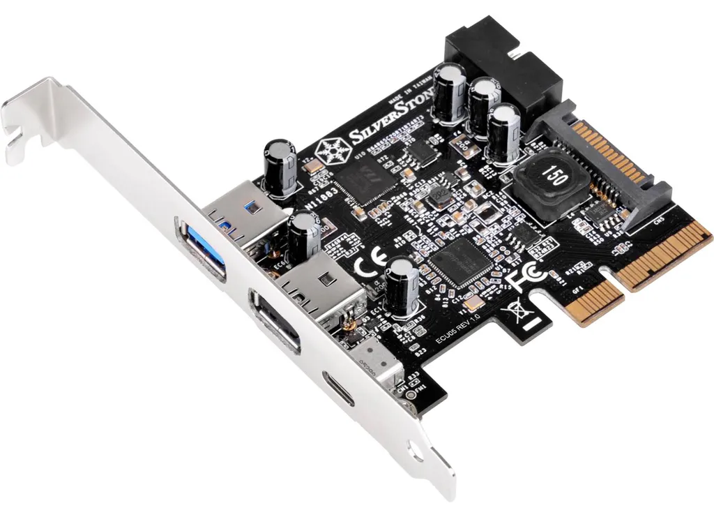 Carte d'Extension USB 3.1 SilverStone ECU05 pour PC Fixe et Serveur