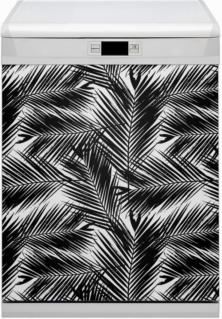 Magnet für Spülmaschine Abwaschbar 60x70 cm Magnet für Spülmaschine Magnetmatte Dekor - Schwarzer Urlaub
