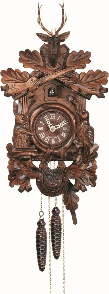 Horloge Coucou Engstler 733/8 Noyer Véritable - Mouvement 8 Jours 40cm