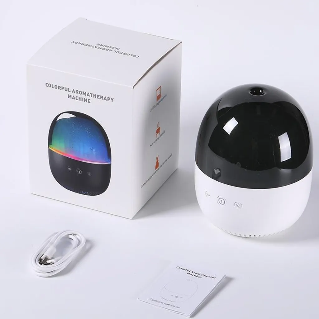 Diffuseur d'arômes à ultrasons 300ml et veilleuse LED Blanc multifonction - 6