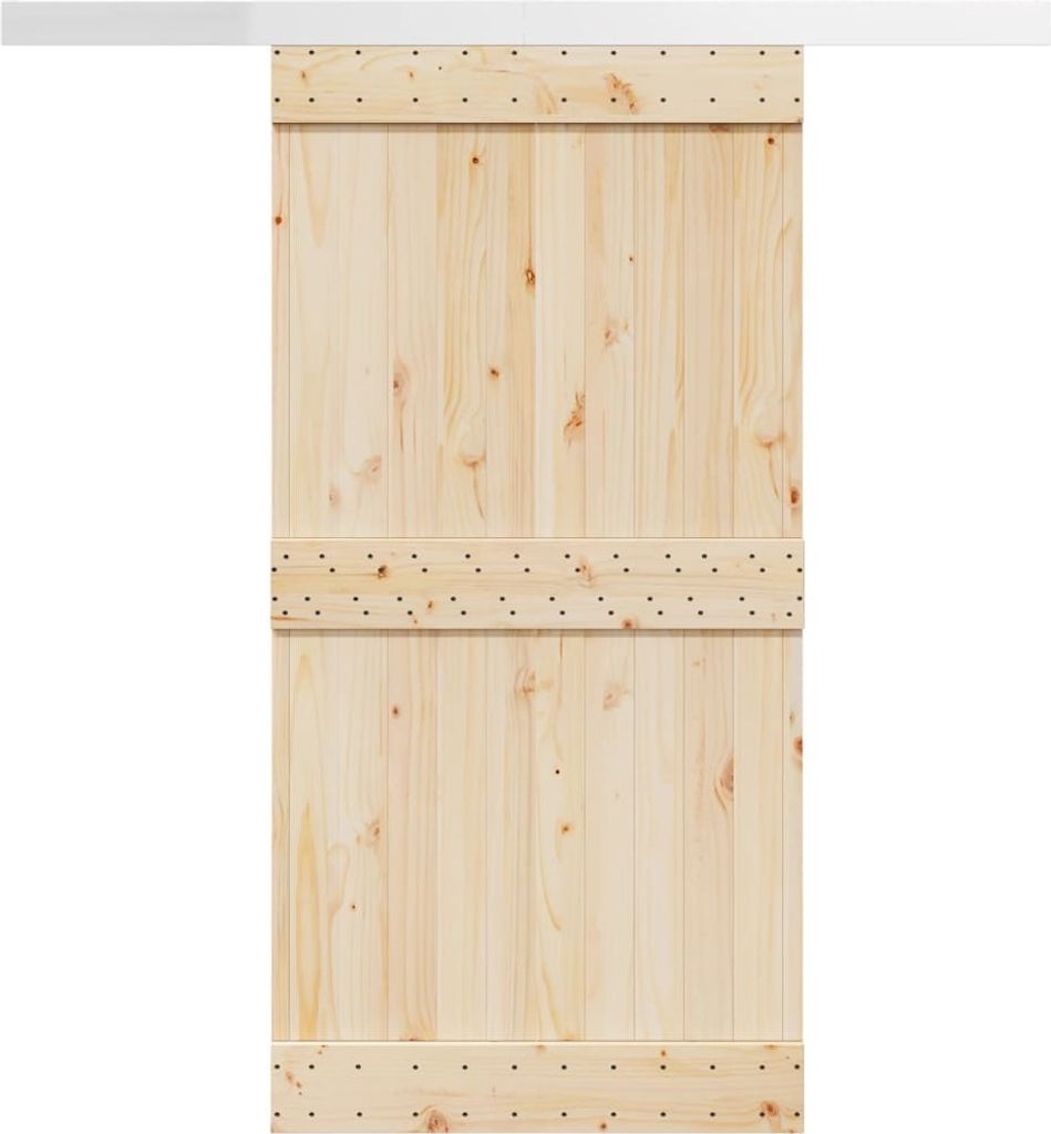 "2026 Promotion" Schiebetürbeschlag-Set 200 cm Aluminiumlegierung Silbern - Sonstiges Türzubehör CC23549