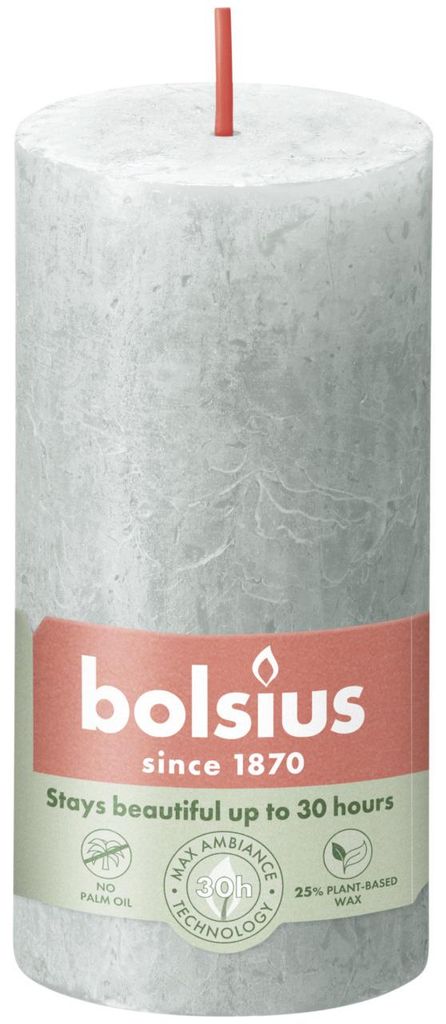 Bolsius Rustik Stumpenkerze Jade Grün 100/50mm