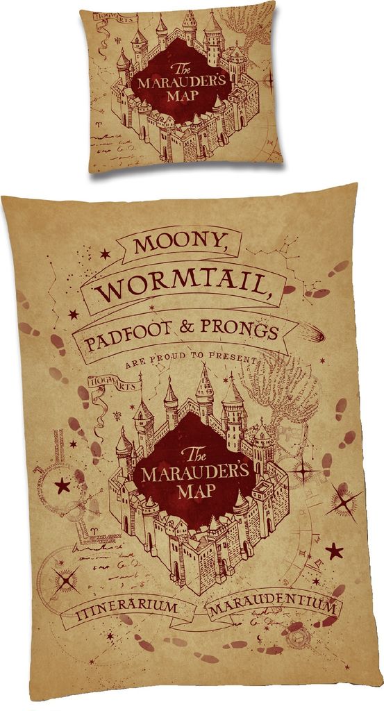 Harry Potter Wende Bettwäsche Set 135x200 80x80cm 100% Produktbild 1