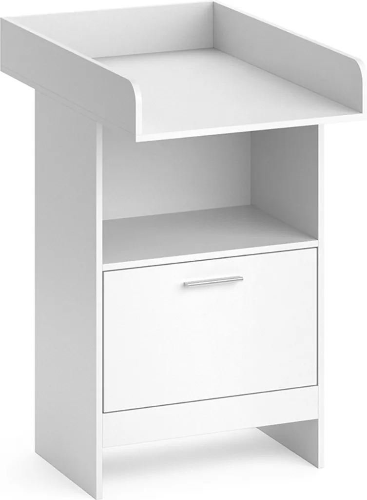 Meuble à langer avec tiroir Vicco Leo Blanc 60x103 cm pour bébé
