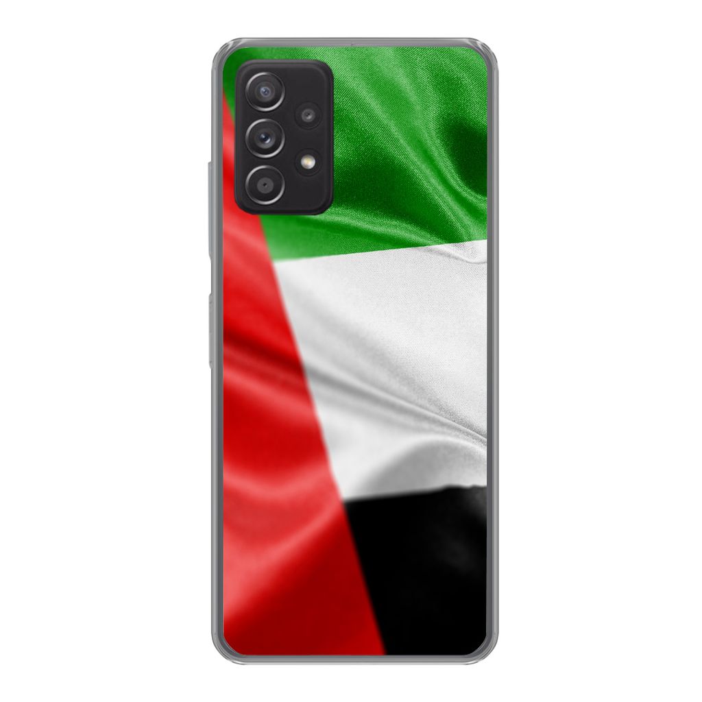 MuchoWow Handyhülle Schutzhülle Hülle für Samsung galaxy a73 Die Flagge der Vereinigten Arabischen Emirate Silikon Softcase Handy Hülle - Ha...