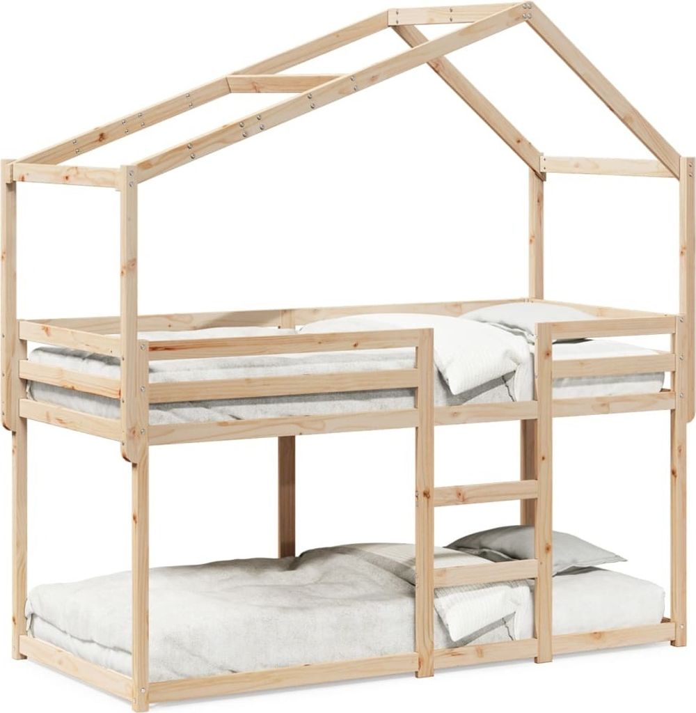 Maison Exclusive - Etagenbett ohne Matratze 90x190 cm Massivholz Kiefer