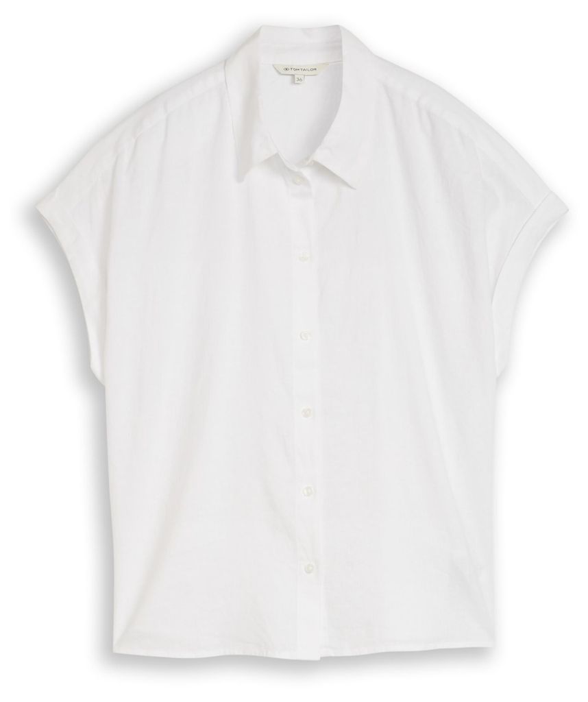 Loose Fit Bluse mit Leinenanteil