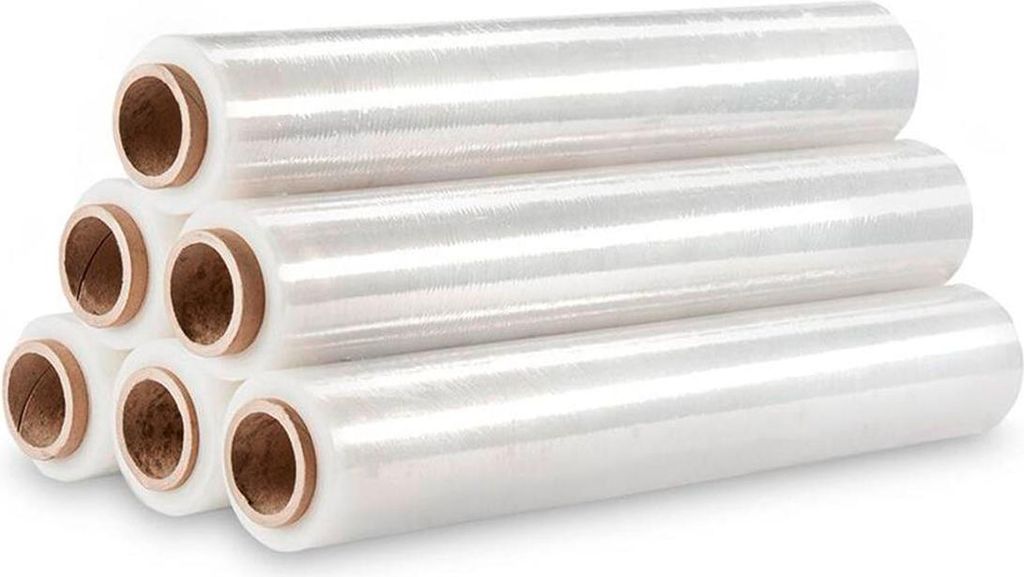 Umzugsfolie für Möbel und Paletten - vielseitige Stretchfolie – transparent / 6 Rollen