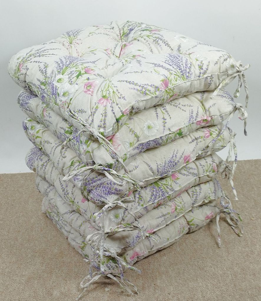 Rattani Set 6 x Stuhlkissen/Sitzkissen Klara 42 x 42 cm Produktbild 