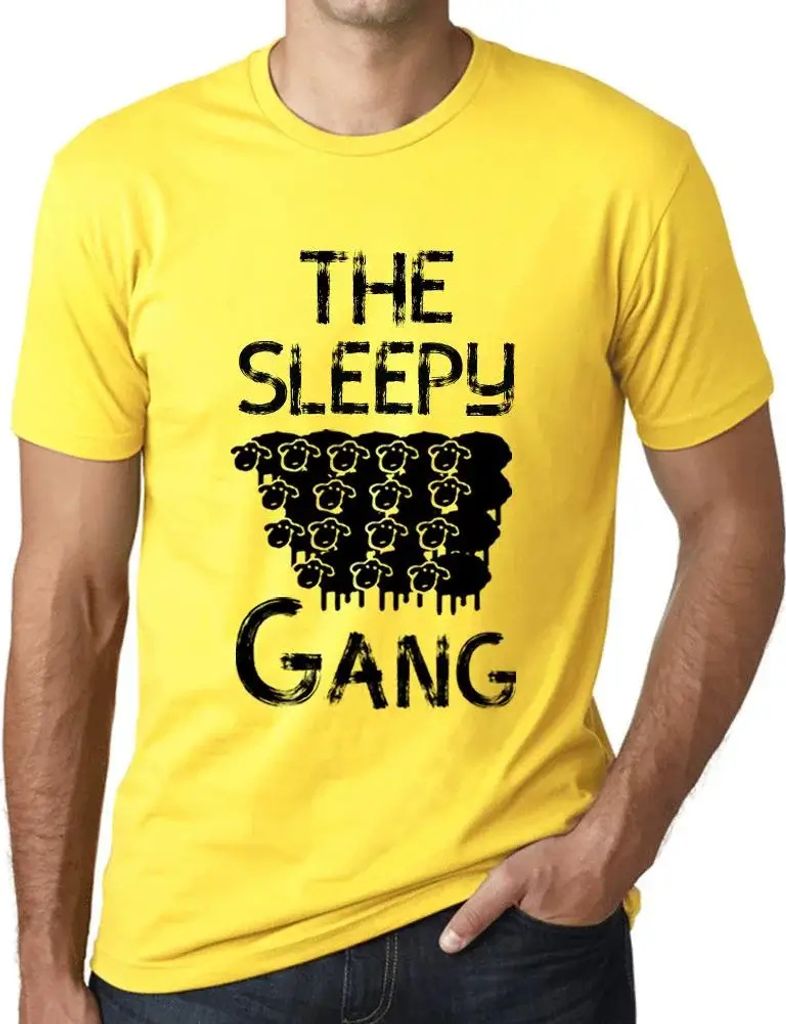 Herren Grafik T-Shirt Die verschlafene Bande – The Sleepy Gang – Öko-Verantwortlich Vintage Jahrgang Kurzarm Lustige Druck Geburtstag Geschenk...