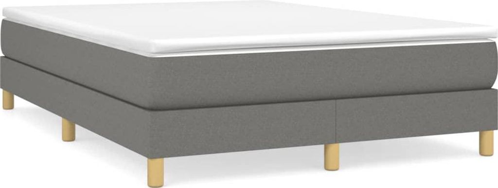 vidaXL Boxspringbettgestell Dunkelgrau 140x200 cm Stoff Produktbild 
