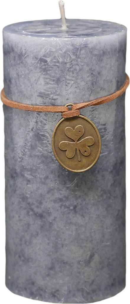 Stumpenkerze Trendkerze anthrazit durchgefärbt 13 x Ø 6 cm