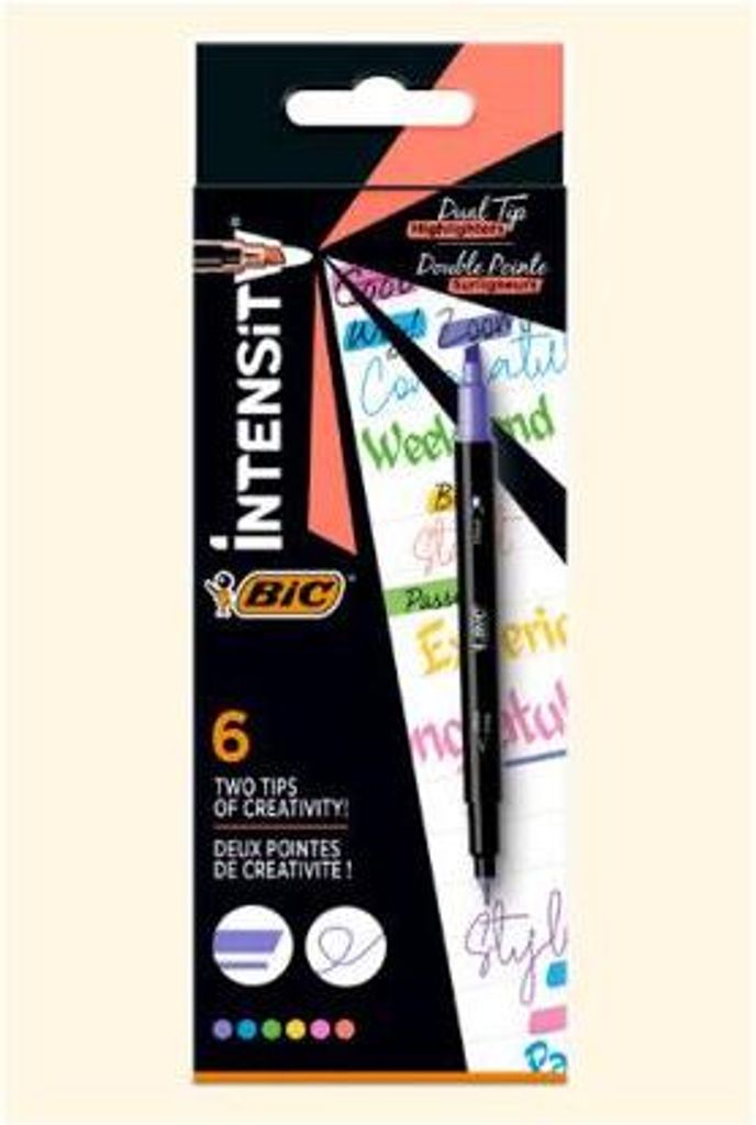 BIC Intensity Dual Tip evidenziatore 6 pz Punta Immagine del prodotto 