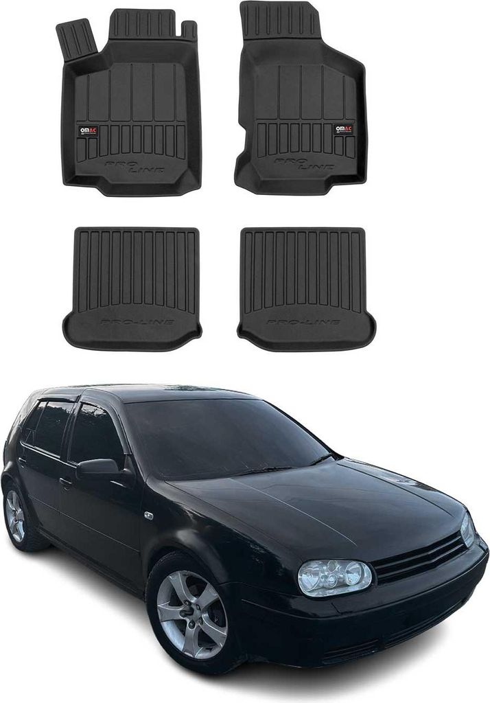 OMAC Gummi Fußmatten für VW Golf 4 1997-2006 Premium TPE 3D Automatten 4tlg