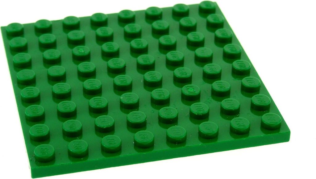 1x Lego Bau Platte 8x8 grün Basic Grundplatte Burg Hobbit Produktbild 