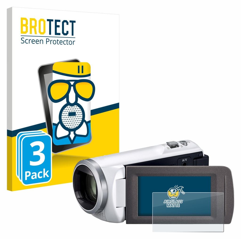 3x BROTECT Entspiegelungs Schutzglas für Panasonic HC-V480MS Schutzfolie Panzer Folie Glas Display Schutz matt