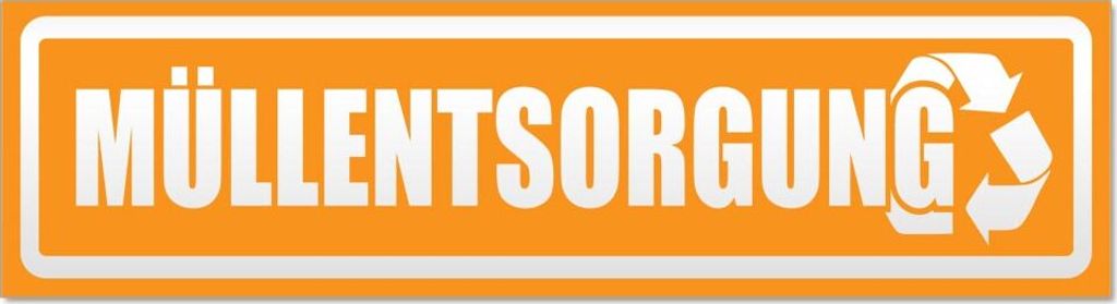 Müllentsorgung invertiert Magnetschild Schild magnetisch