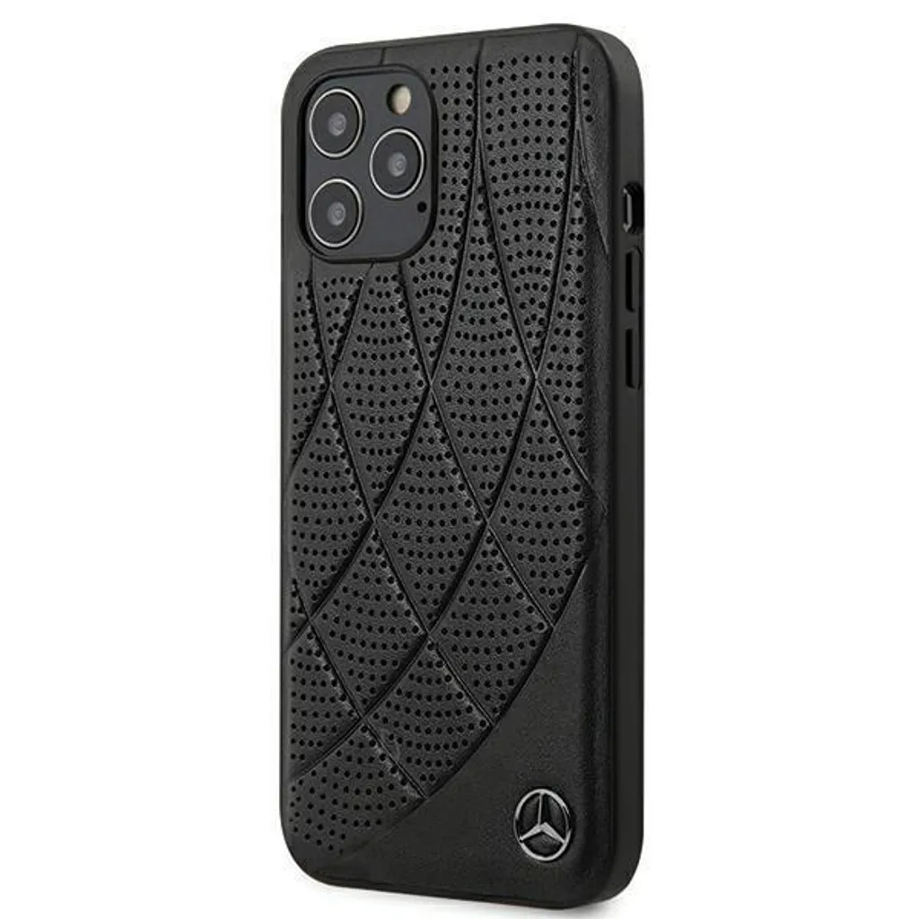 Hard Case Mercedes iPhone 12 Pro Max 6.7" MEHCP12LDIQBK Nero